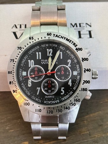 Vintage atlas for men - atlas, watch