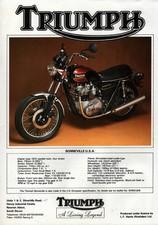 Prospekt Triumph Motorrad Datenblatt Bonneville USA
