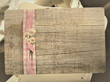 6 TISCHSETS HOLZOPTIK KAROBAND