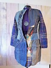 DESIGUAL Jeans PATCHWORK Hippie Traum Mantel EYECATCHER Satin Glitzer 40 M L TOP