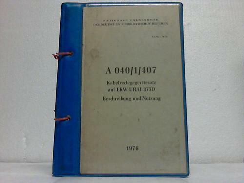 Dienstvorschrift 040 407 - dienstvorschrift, a