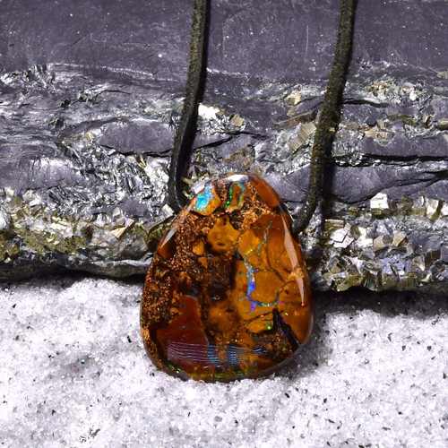 Boulder opal anhänger - boulder,