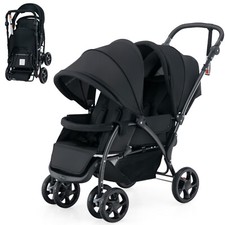 Geschwisterwagen Kinderwagen Baby Reisebuggy klappbar Zwillingswagen