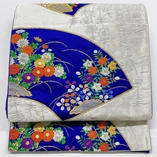 6034# Japanischer Vintage Fukuro Obi Gürtel Kimono Stoff Seide Traditionell