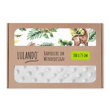 LULANDO BABYDECKE 100 X 75 CM GRAU WALDTIERE - minimal gebraucht #2355