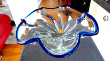 Große schwere Glas Schale -