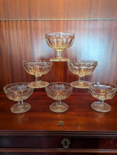 6er set glas eisbecher schalen - set,