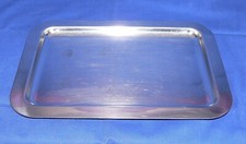 Servierplatte Edelstahl rechteckig 28 x 20 cm #6532