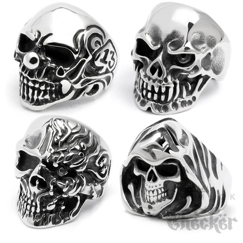 Totenkopf ring edelstahl - ring,
