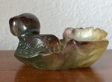 Daum Nancy France Pâte de verre Schale Schnecke Blatt Bowl Plate Art Nouveau