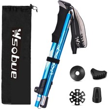 Wanderstöcke, faltbare Trekkingstöcke, verstellbar, Nordic Walking, Aluminium...