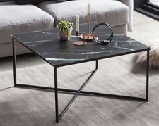 Couchtisch schwarz 80x80 - 80x80, cm