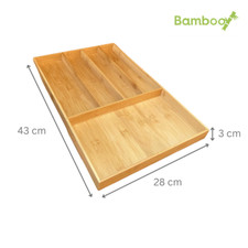 Set, 5 Stück Besteckkasten aus Bambus -Schubladeneinsatz Küche Besteck Organizer