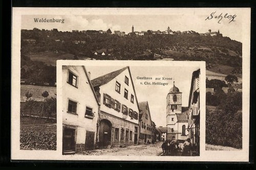 Ansichtskarte waldenburg - ansichtskarte,