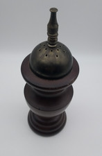 Gewürzstreuer, Salz - Pfefferstreuer aus Holz (Messing Deckel) handgefertigt