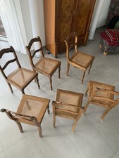 6 originale Biedermeierstühle mit Wiener Geflecht – restauriert