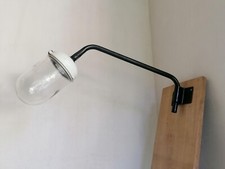alt Glaskolbenlampe FABRIKLAMPE mit AUSLEGER LAMPE Hoflampe Garten Lampe Eow
