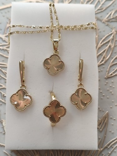 Schmuckset xuping kleeblatt - schmuckset,