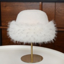 Damen Kunstfell Mütze Beanie