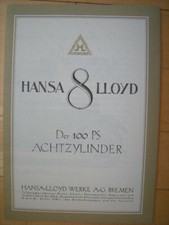 Prospekt Hansa 8 Lloyd - Wagen