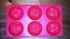 Silikonform Gießform Blumen 6 Loch Raysin Keraflott Gips Seife