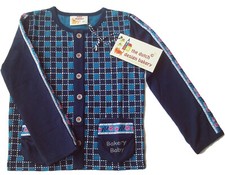Sweat Jacke Gr.86 Dutch Bakery NEU cardigan blau karo blumen baby