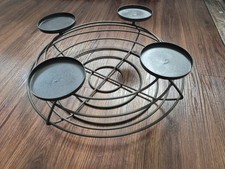 Dekoschale Kerzenhalter Schmiedeeisen brüniert 42 cm Adventskranz antik finish