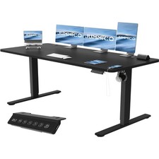 Höhenverstellbarer Schreibtisch Elektrisch Computertisch Bürotisch Memory USB