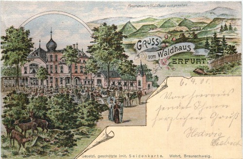 Erfurt gruss vom waldhaus - gruss,