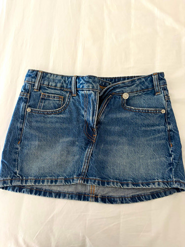Zara damen denim minirock blau - zara,