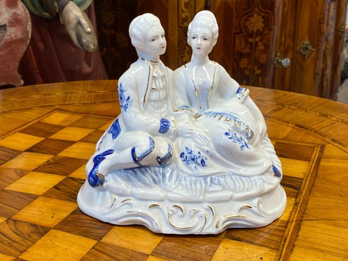 Porzellanfigur galantes paar - porzellanfigur,