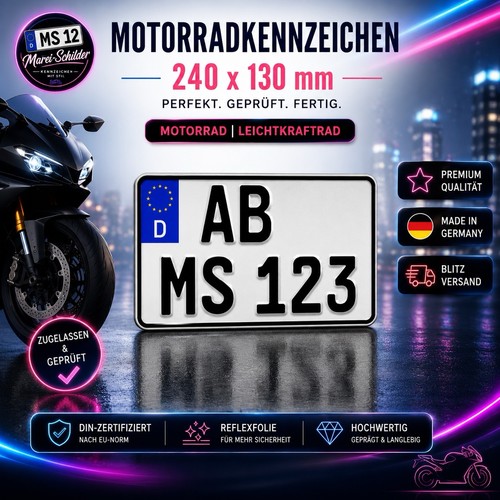 Kennzeichen 240 130 - 240, x