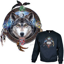 Sweatshirt Wolf Western Design Dreamcatcher Tribal Native Indian Style *3057