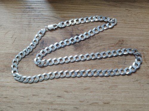 925er silber halskette flach - silber,