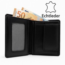 Echt Leder Portmonaie Schwarz