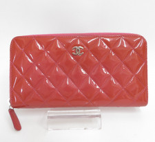CHANEL Matelasse Lackleder Zip Around Zippy Long Wallet S#47252