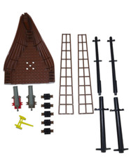 Lego Piraten Ersatzteile Boot Kanonen Masten Takelage Reddish Brown Konvolut