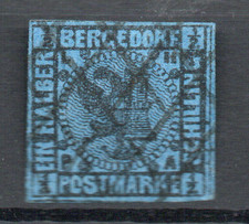 Bergedorf Nr. 1 b gestempelt -   Fotoattest Pfenninger, vielfach signiert