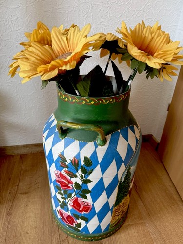 Große handbemalte milchkanne - handbemalte,