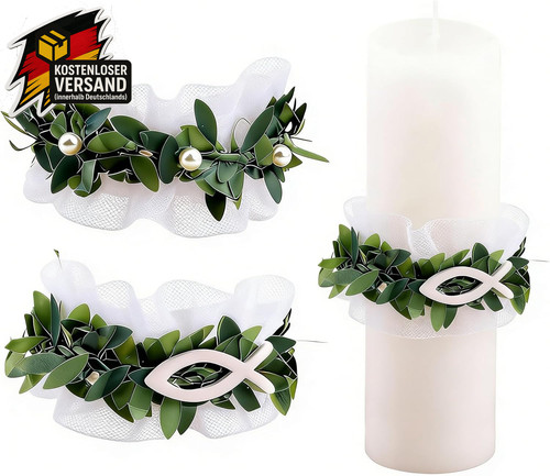 Kommunionkerzenschmuck mit