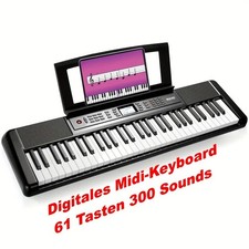 Digital Piano Keyboard 61 gewichteten Tasten tragbares E-Piano 300 Souds USBMidi