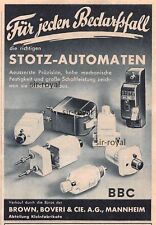 BBC Brown Boveri & Cie AG - Mannheim - 1938 - Werbung Reklame ~9x13cm