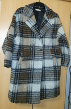 LEMON Firenze tolle Wolljacke braun/beige/grau kariert Gr: 44 Herbst/Winter