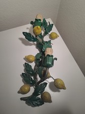 Italienische Wandleuchten, Zitronenskulptur, Metall, 50er Jahre
