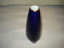 Graf von Henneberg Porzellan Vase Kobaltblau Goldrand Ilmenau