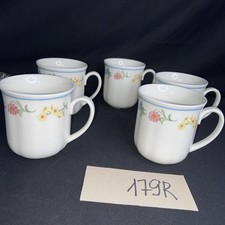 TCM 5 Kaffeebecher Streublumen blauer Rand 