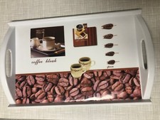 Serviertablett COFFEE aus Melamin 40 x 25 cm  rechteckig, neuwertig