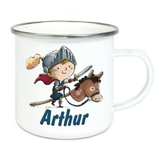 Emaille Tasse Ritter Name