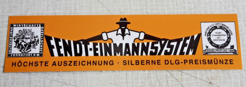 Fendt einmannsystem schild - einmannsystem,