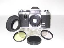 Praktica PL Nova 1,  Analoge Spiegelreflexkamera mit Zubehör und Tasche